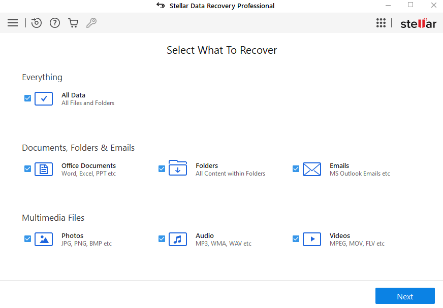 Stellar screenshot - 10 Beste Disaster-Recovery-Software: Machen Sie Ihre Daten kugelsicher