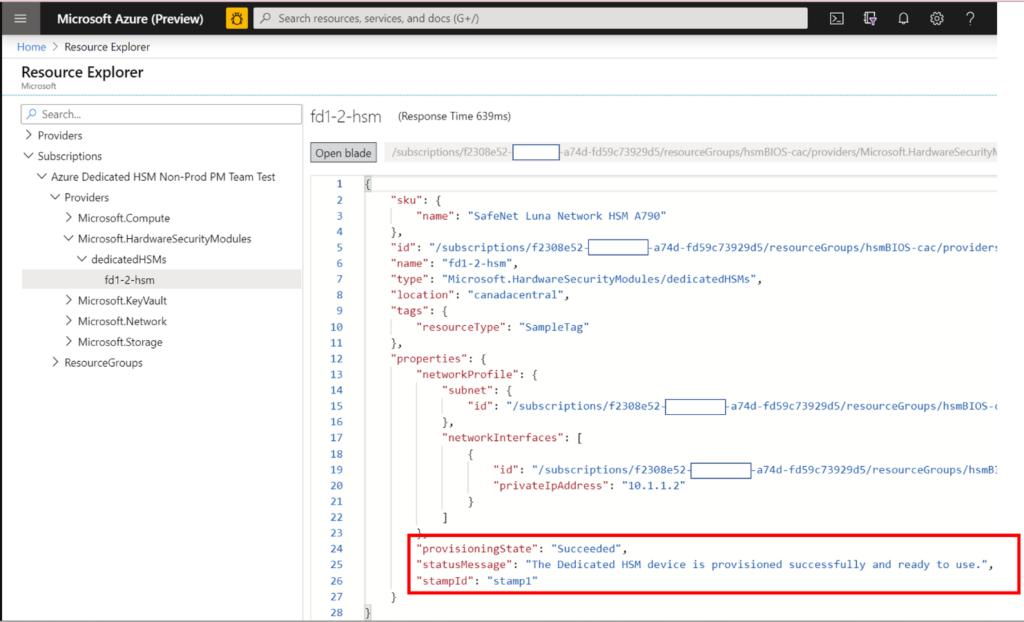 Microsoft Azure Dedicated HSM screenshot - Die Top 25 HSM-Anbieter enthüllt: Ein Leitfaden für CTOs