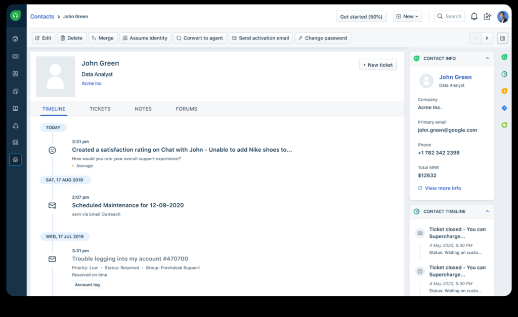 Freshdesk screenshot - Classement des 10 meilleurs logiciels de support technique de 2026