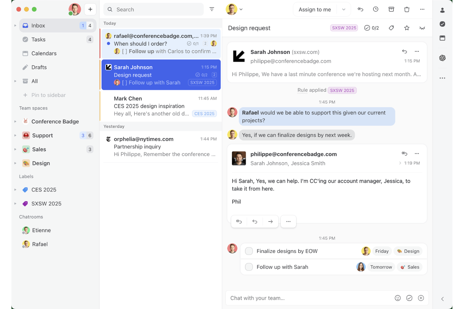 Missive screenshot - Ranking der 10 besten Helpdesk-Softwarelösungen 2026