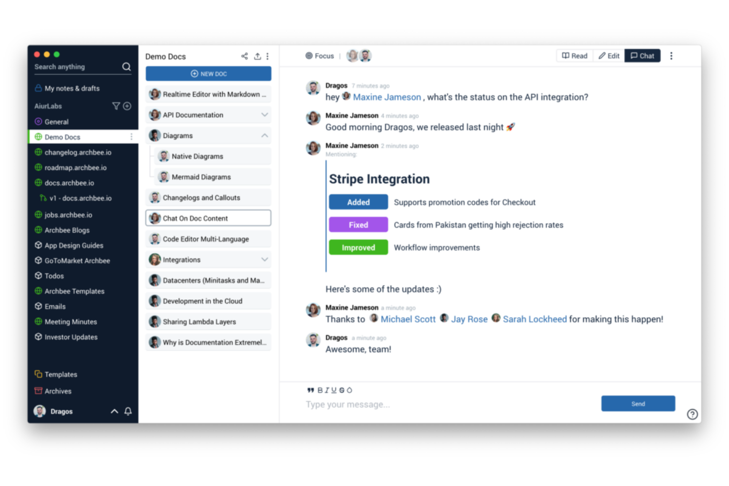 Archbee screenshot - Les 10 meilleurs outils de création d’aide de 2026