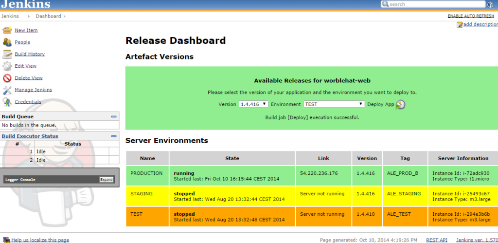 Jenkins screenshot - Die ultimative Liste: 10 besten Deployment-Softwares für 2026
