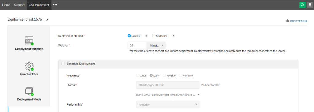 ManageEngine OS Deployer screenshot - Top 20 Beste Festplatten-Klon-Software 2026