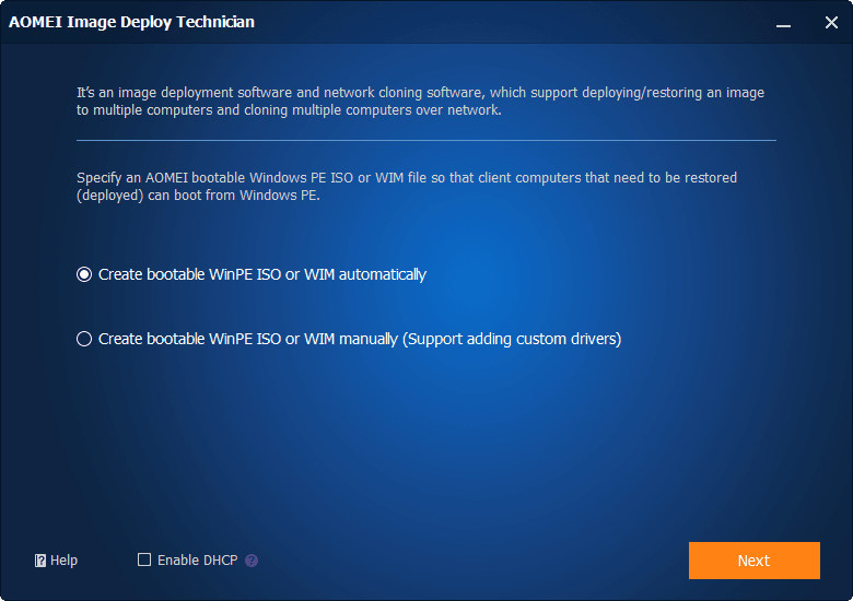 AOMEI Image Deploy screenshot - Top 20 des meilleurs logiciels de clonage de disque dur de 2026