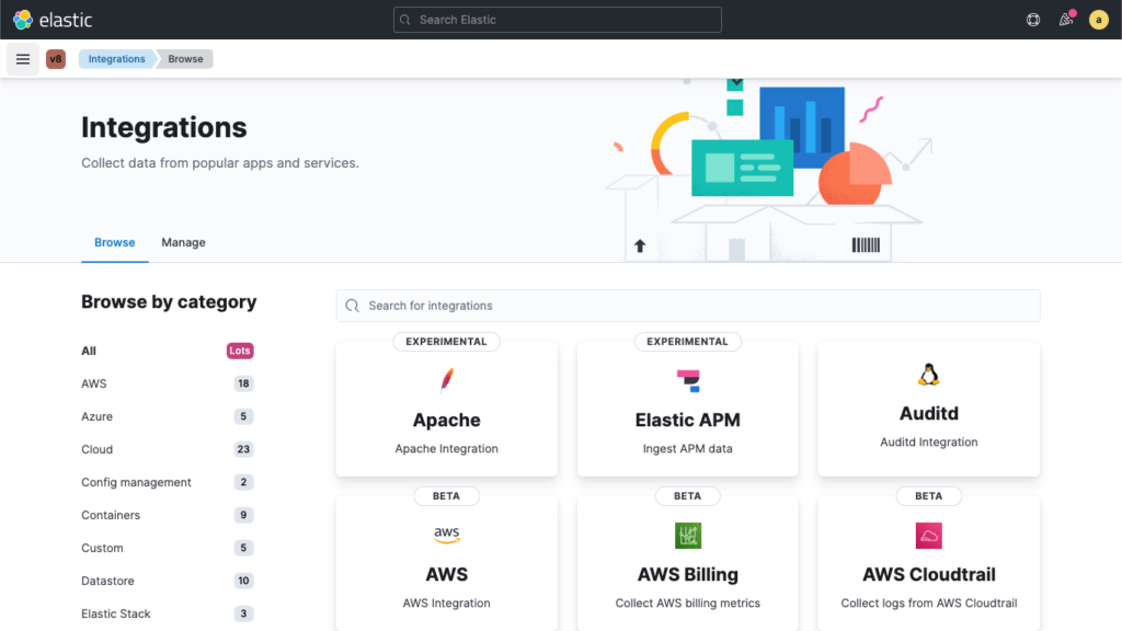 Elastic screenshot - 10 meilleurs outils DataOps passés en revue en 2026