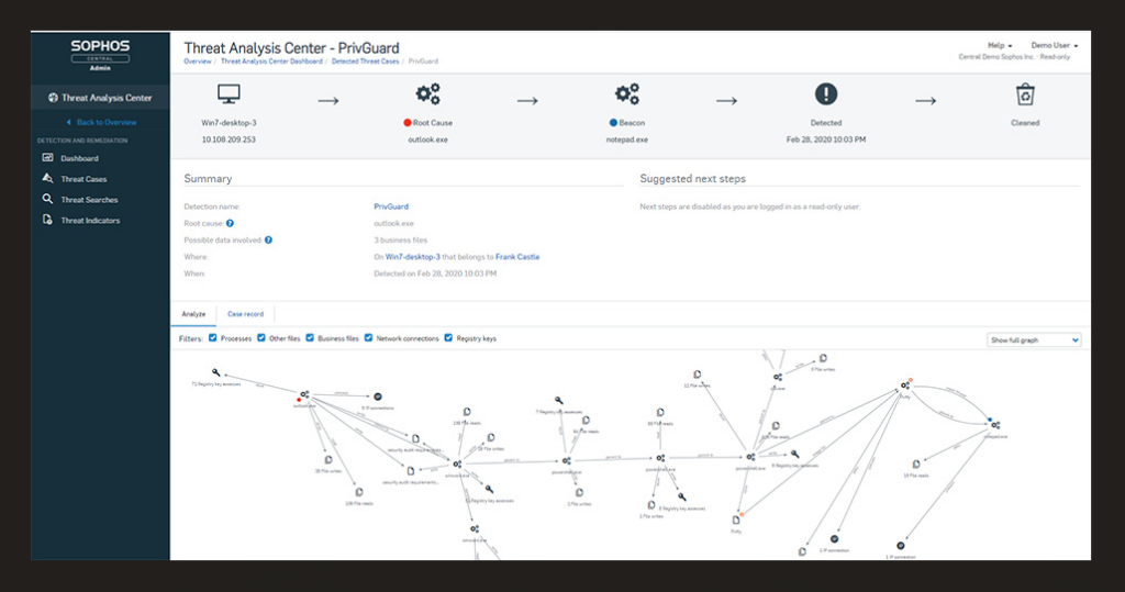 Sophos SafeGuard Encryption screenshot - 10 meilleurs logiciels de sécurité de base de données examinés en 2026