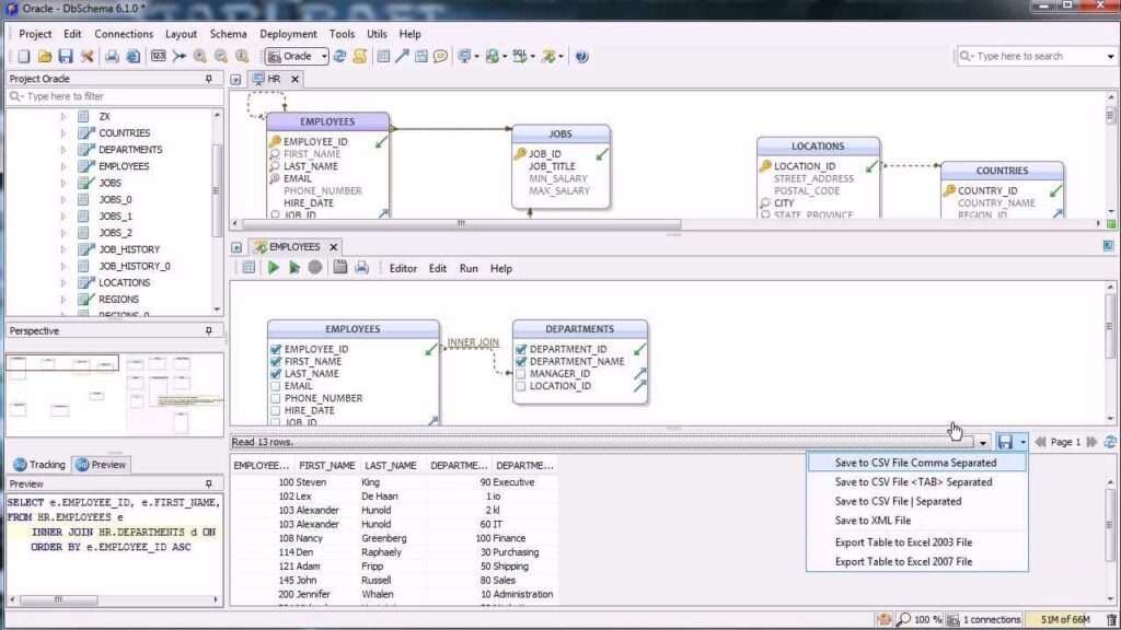 DbSchema screenshot - 10 Beste Datenbank-Design-Tools im Test 2026