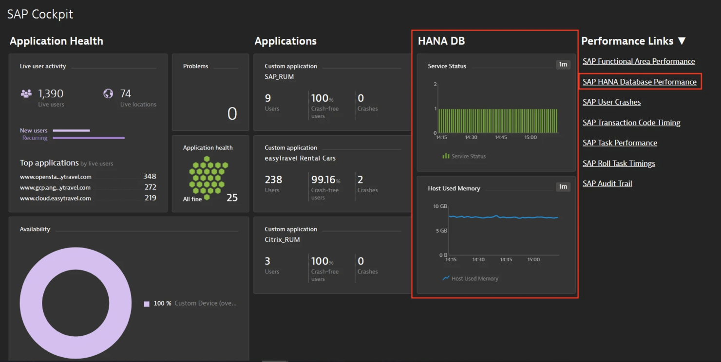 SAP HANA Cloud screenshot - 10 meilleurs fournisseurs de base de données en tant que service en 2026