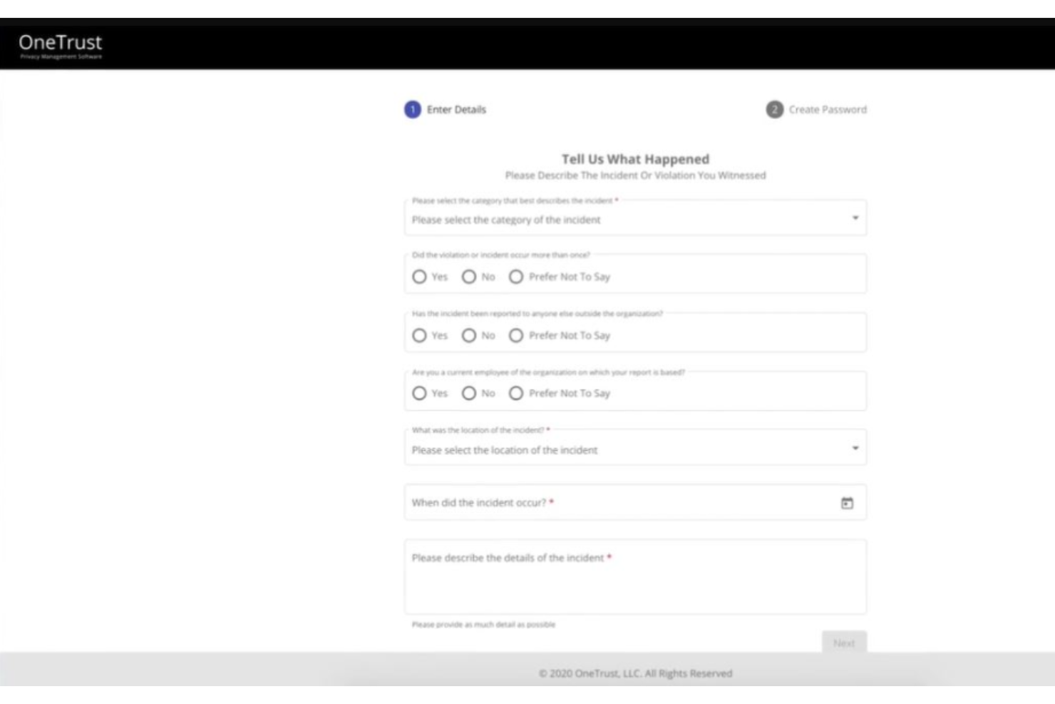 OneTrust screenshot - Ihr Leitfaden zu den 10 besten Datenschutz-Softwarelösungen 2026