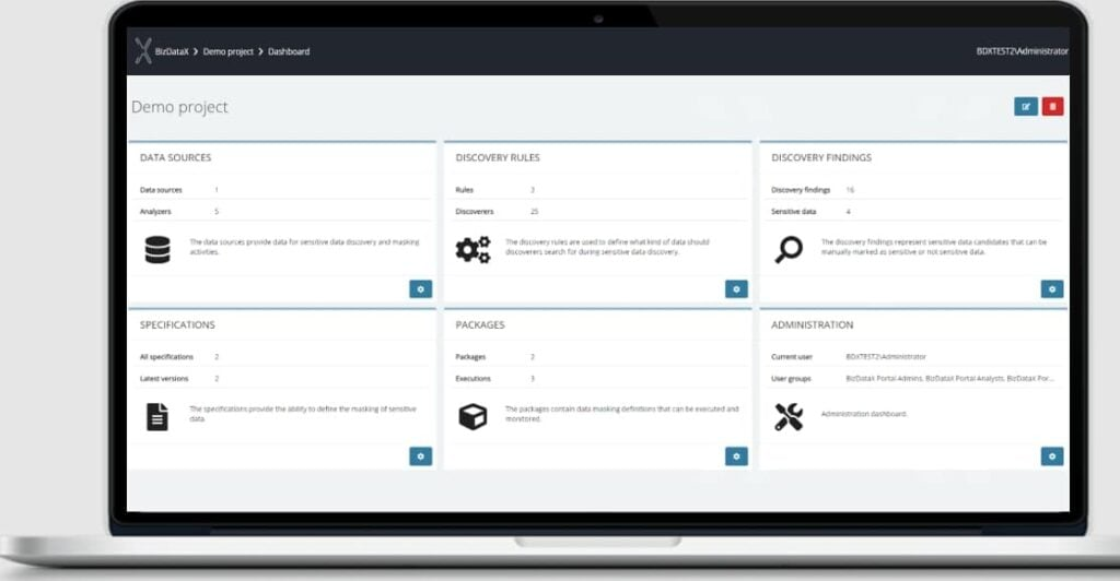 BizDataX screenshot - 10 Meilleurs Logiciels de Masquage de Données Passés en Revue en 2026
