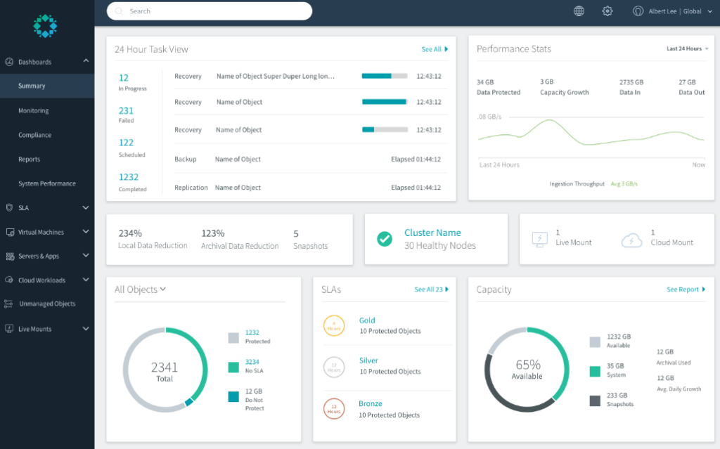 Rubrik screenshot - 10 Meilleurs Logiciels de Réplication de Données Évalués en 2026