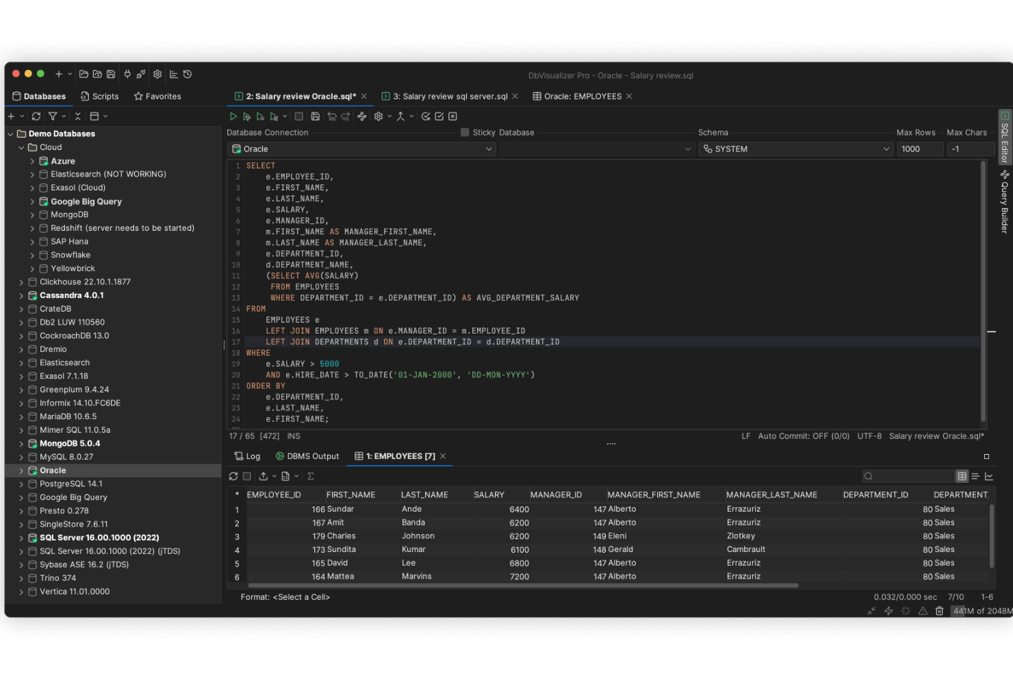 DbVisualizer screenshot - Maîtrisez Vos Données : 10 Meilleurs Logiciels De Gestion De Données De 2026