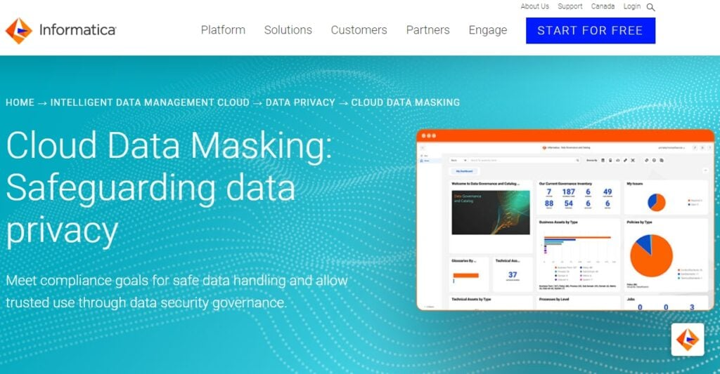 Informatica Cloud Data Masking screenshot - 10 Meilleurs Logiciels de Masquage de Données Passés en Revue en 2026