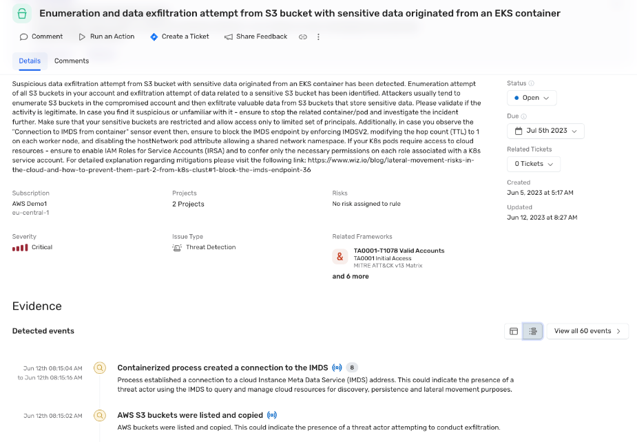 Wiz screenshot - 10 Meilleures solutions de sécurité des conteneurs à connaître