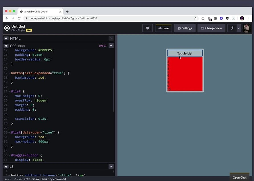 CodePen screenshot - 10 Beste Tools Für Code-Zusammenarbeit Für Entwickler 2026