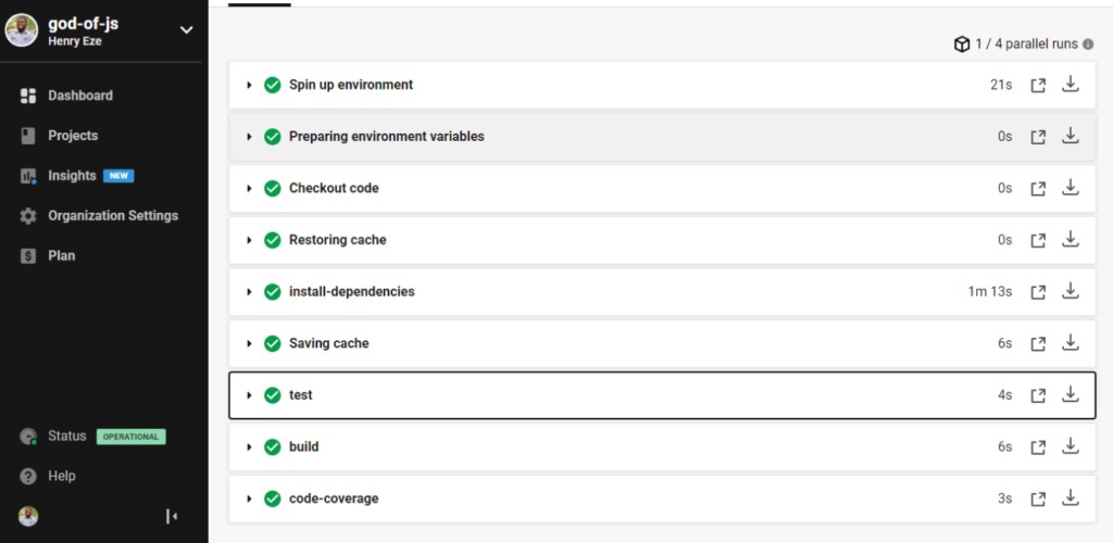 CircleCI screenshot - 10 Beste Continuous Deployment Tools im Jahr 2026