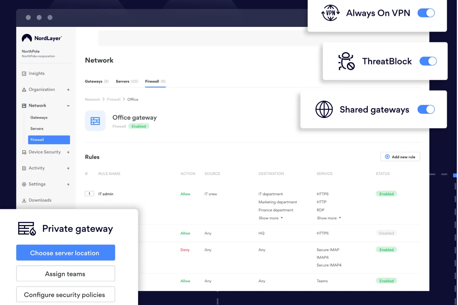 NordLayer screenshot - 10 meilleurs logiciels de gestion des endpoints en 2026