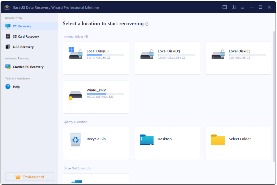 EaseUS screenshot - 10 Beste Datenwiederherstellungssoftware 2026 Enthüllt
