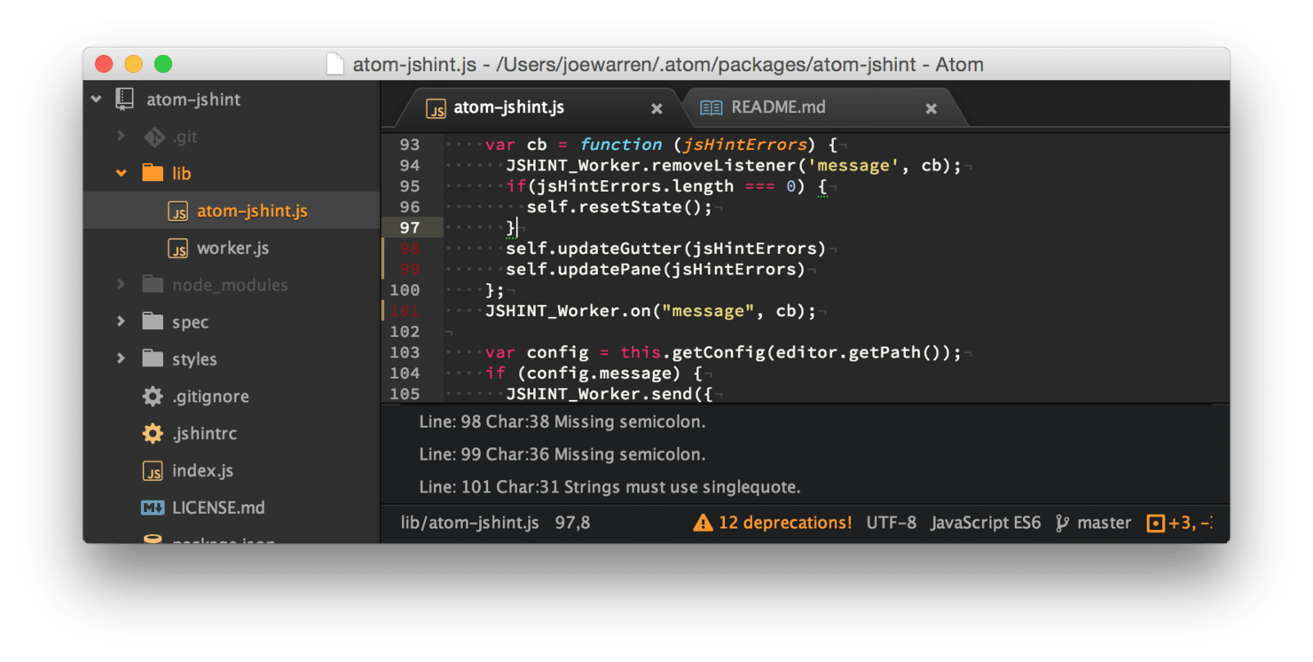 JSHint screenshot - 20 Beste Code-Analyse-Tools im Jahr 2026