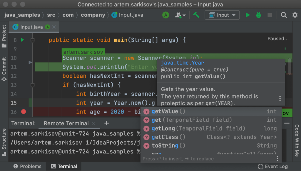 Code With Me screenshot - 10 Meilleures Plateformes de Codage Collaboratif de 2026