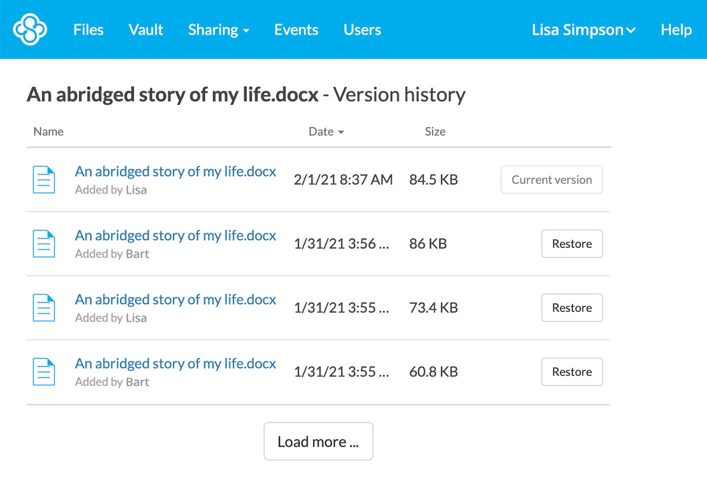 Sync.com screenshot - 10 meilleurs logiciels de stockage cloud analysés en 2026