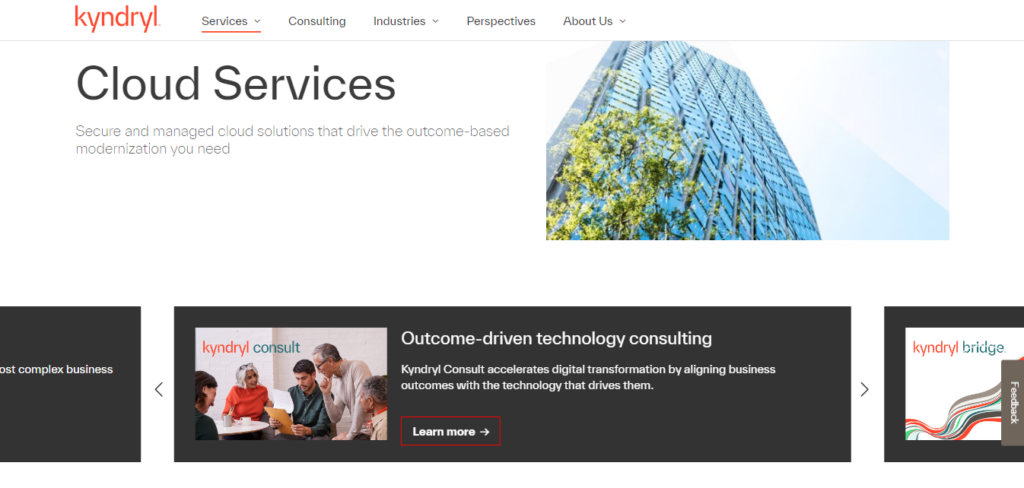Kyndryl screenshot - 15 meilleurs fournisseurs de sécurité cloud pour prévenir les menaces 2026