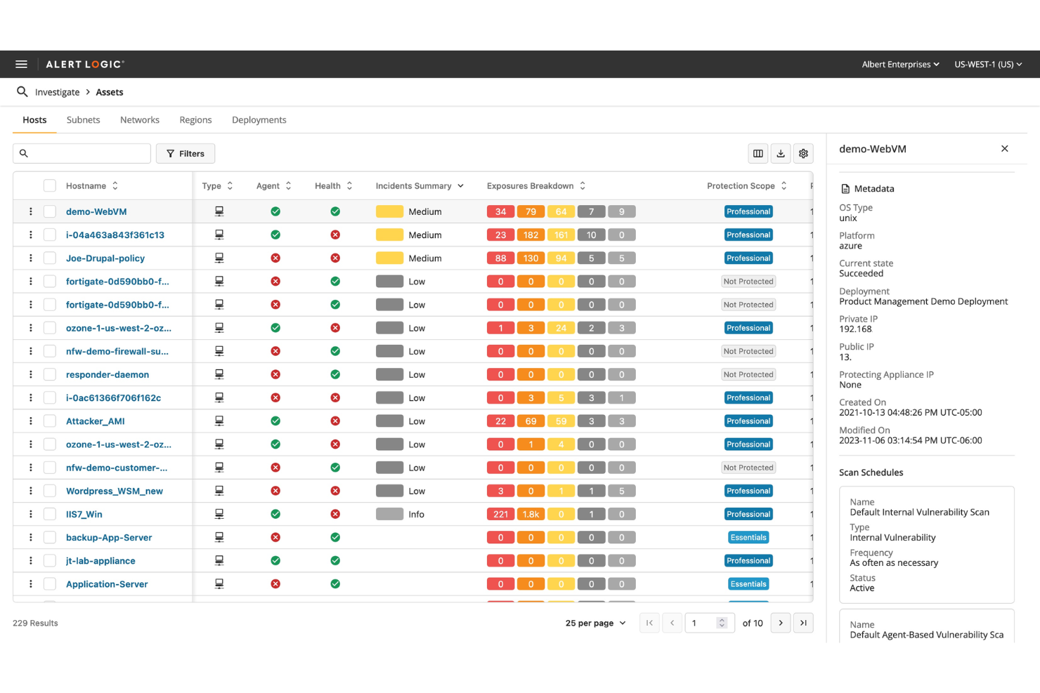Alert Logic screenshot - 15 Beste Cloud-Sicherheitsanbieter zum Schutz vor Bedrohungen 2026