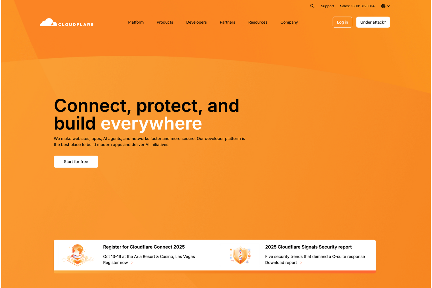 Cloudflare screenshot - 15 meilleurs fournisseurs de sécurité cloud pour prévenir les menaces 2026