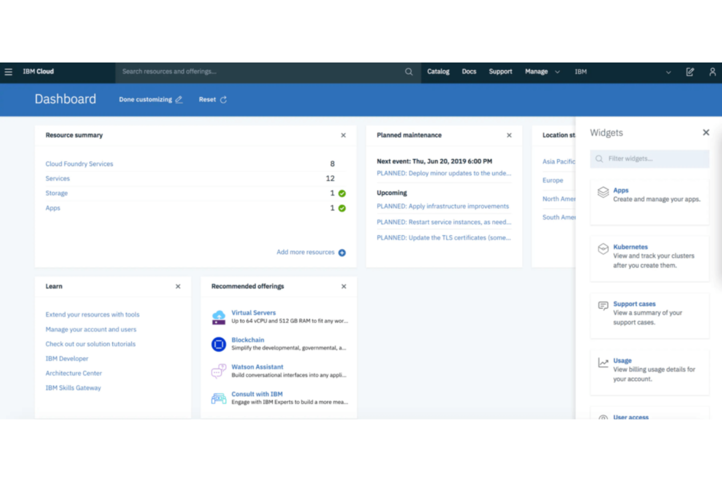 IBM Cloud screenshot - Les 10 meilleurs outils de gestion du cloud de 2026