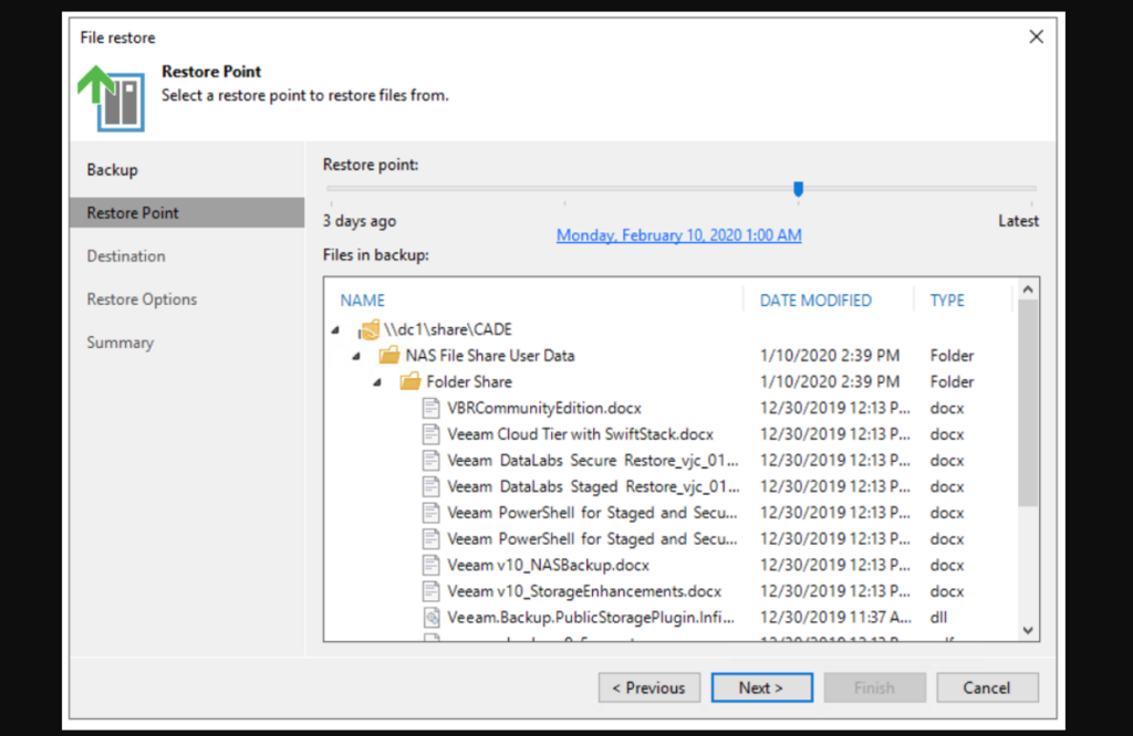 Veeam screenshot - Entdecke die 10 besten Cloud-Backup-Lösungen