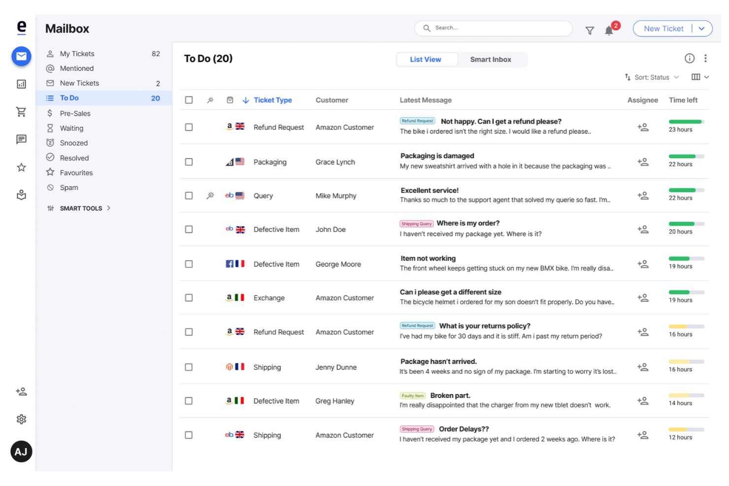 eDesk screenshot - 1 Meilleures Plates-formes de Logiciels Cloud de Support Client de 2026