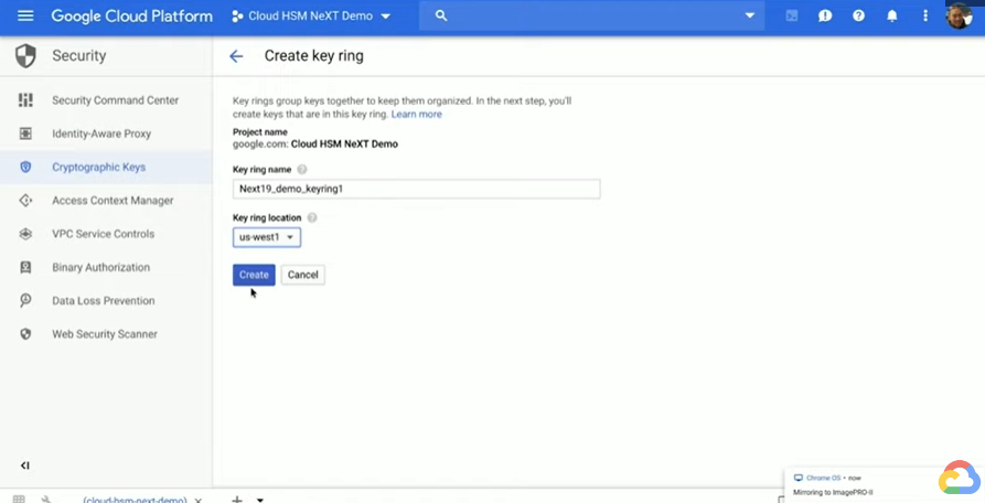 Cloud Key Management screenshot - 10 meilleurs outils de gestion de clés de chiffrement à adopter en 2026