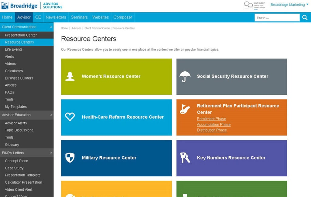 Broadridge screenshot - 10 meilleures plateformes de communication cloud passées en revue en 2026