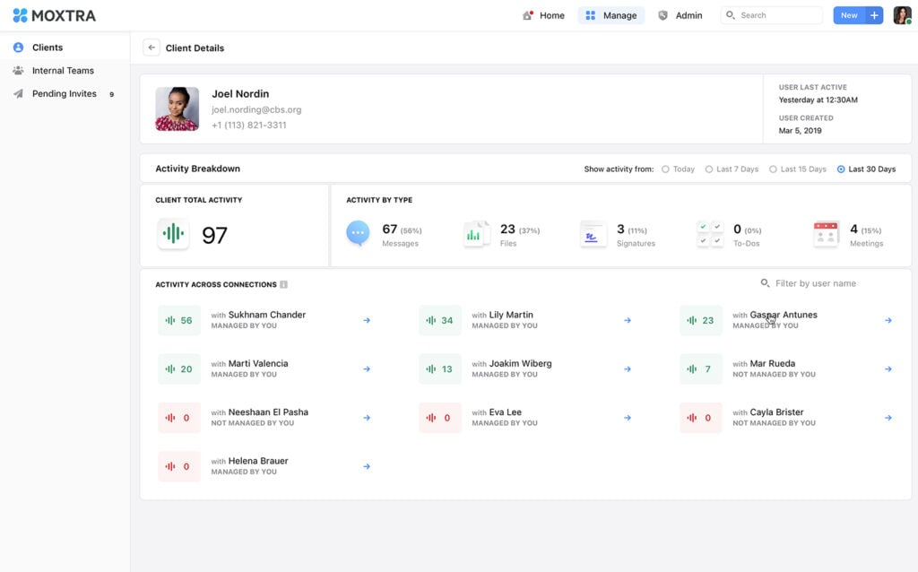 Moxo screenshot - 10 meilleures plateformes de communication cloud passées en revue en 2026