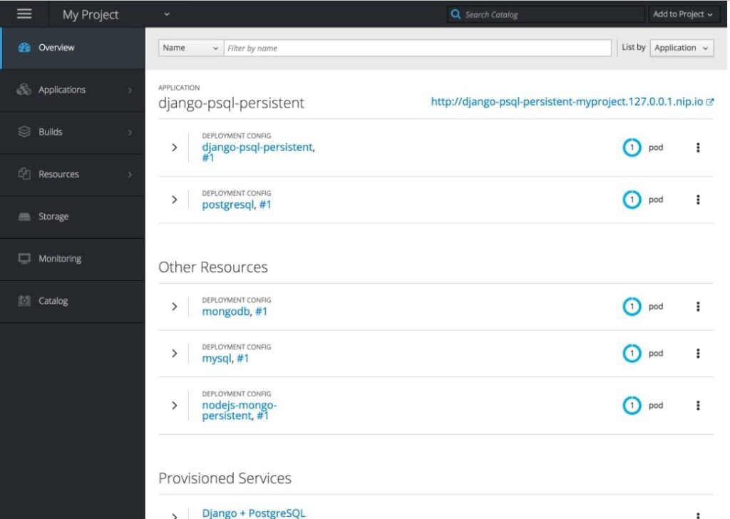 Red Hat OpenShift screenshot - 10 Meilleurs Logiciels de Gestion de Conteneurs pour 2026