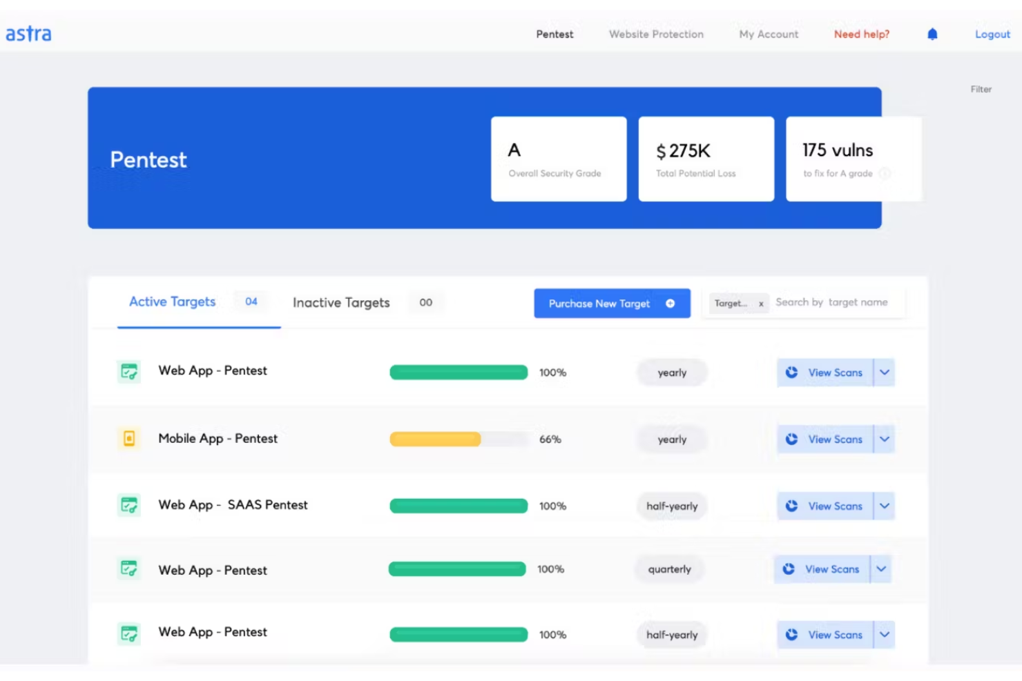 Astra Pentest screenshot - 10 Beste DAST-Tools im Test 2026