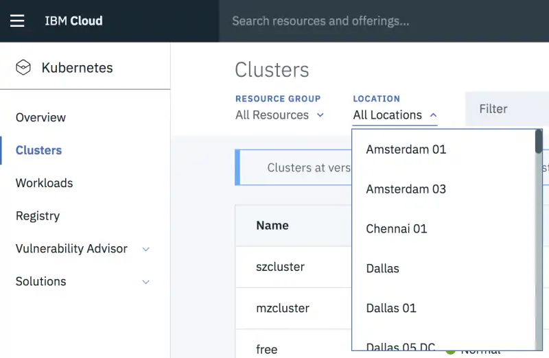 IBM Cloud Kubernetes Service screenshot - 10 Meilleurs Logiciels de Conteneurisation Passés en Revue en 2026