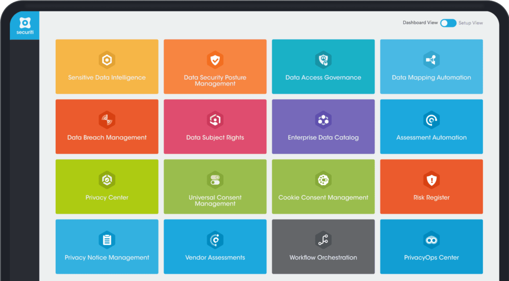 Securiti screenshot - Guide d’un CTO sur 10 alternatives à OneTrust