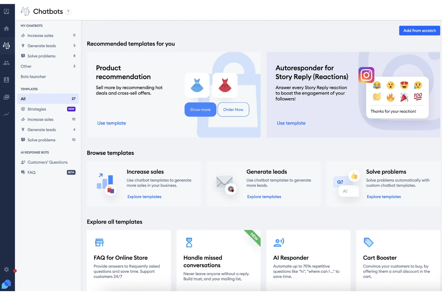 Tidio screenshot - 10 meilleurs logiciels de helpdesk informatique de 2026