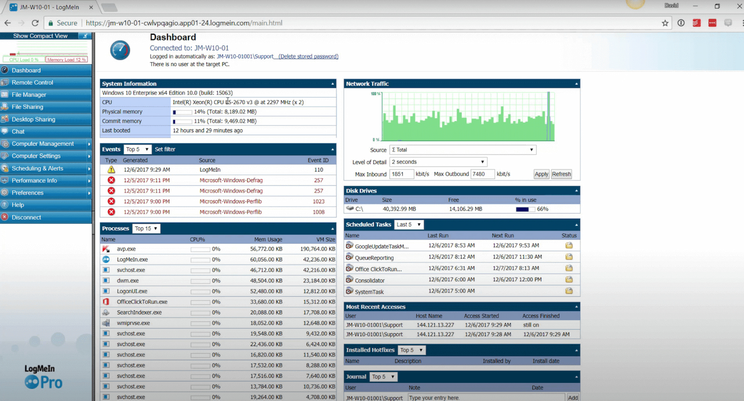LogMeIn Central screenshot - Leitfaden zu den 20 besten RMM-Softwarelösungen 2026