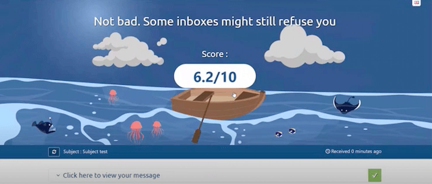 MailTester screenshot - 10 meilleurs outils de test d’e-mails pour une livraison optimisée en 2026