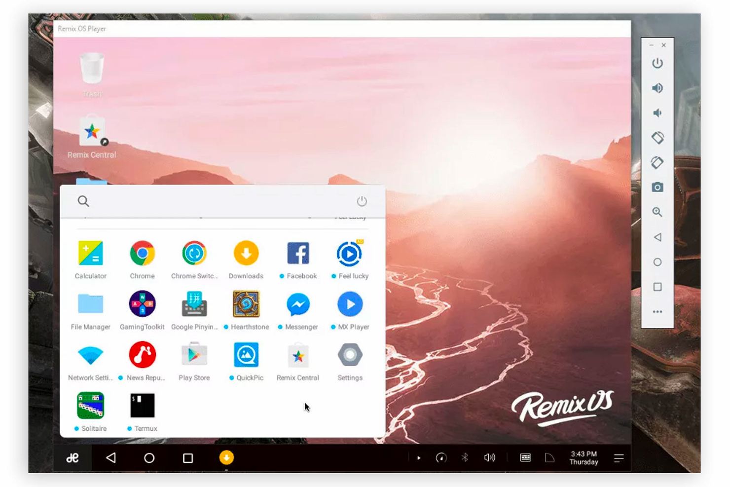 Remix OS Player screenshot - 10 Beste Android-Emulatoren im Test 2026