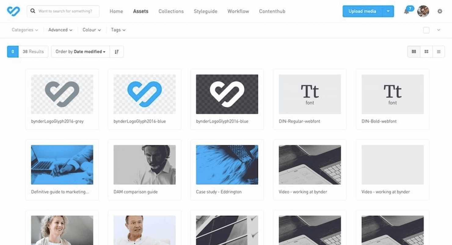 Bynder screenshot - 20 Meilleurs Logiciels de Gestion d’Actifs pour les Équipes Informatiques en 2026