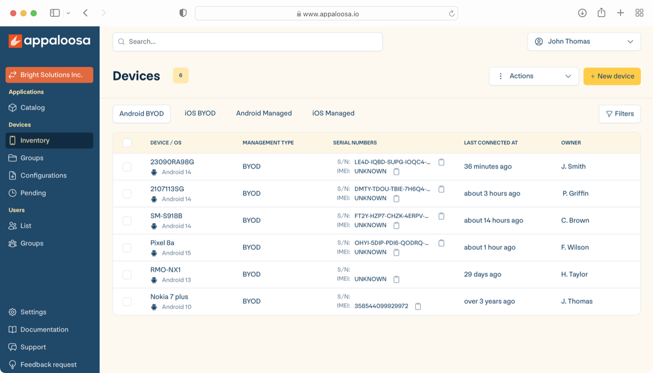 Appaloosa.io screenshot - Die 20 besten MDM-Softwarelösungen in 2026