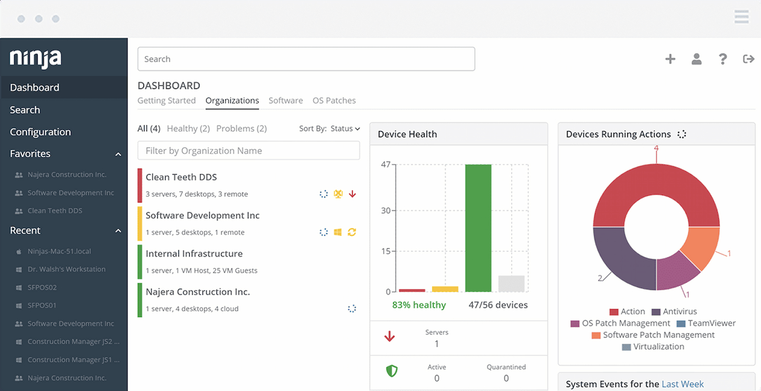 NinjaOne screenshot - 20 Beste Asset-Management-Software für IT-Teams im Jahr 2026