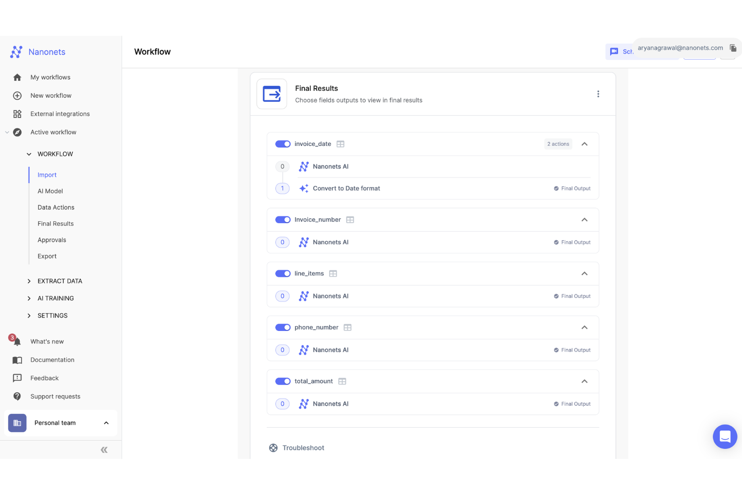Nanonets screenshot - Die 15 besten Plattformen für künstliche Intelligenz 2026