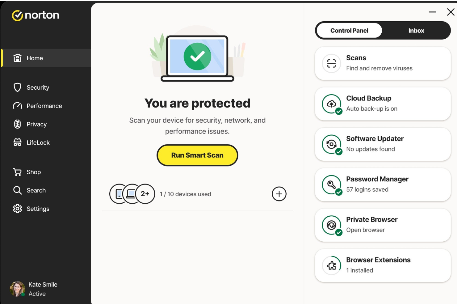 Norton screenshot - 10 Meilleurs Logiciels Antivirus de 2026