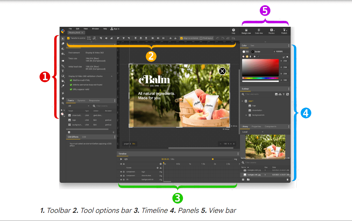 Google Web Designer screenshot - 12 Beste Softwarelösungen für die Website-Entwicklung 2026