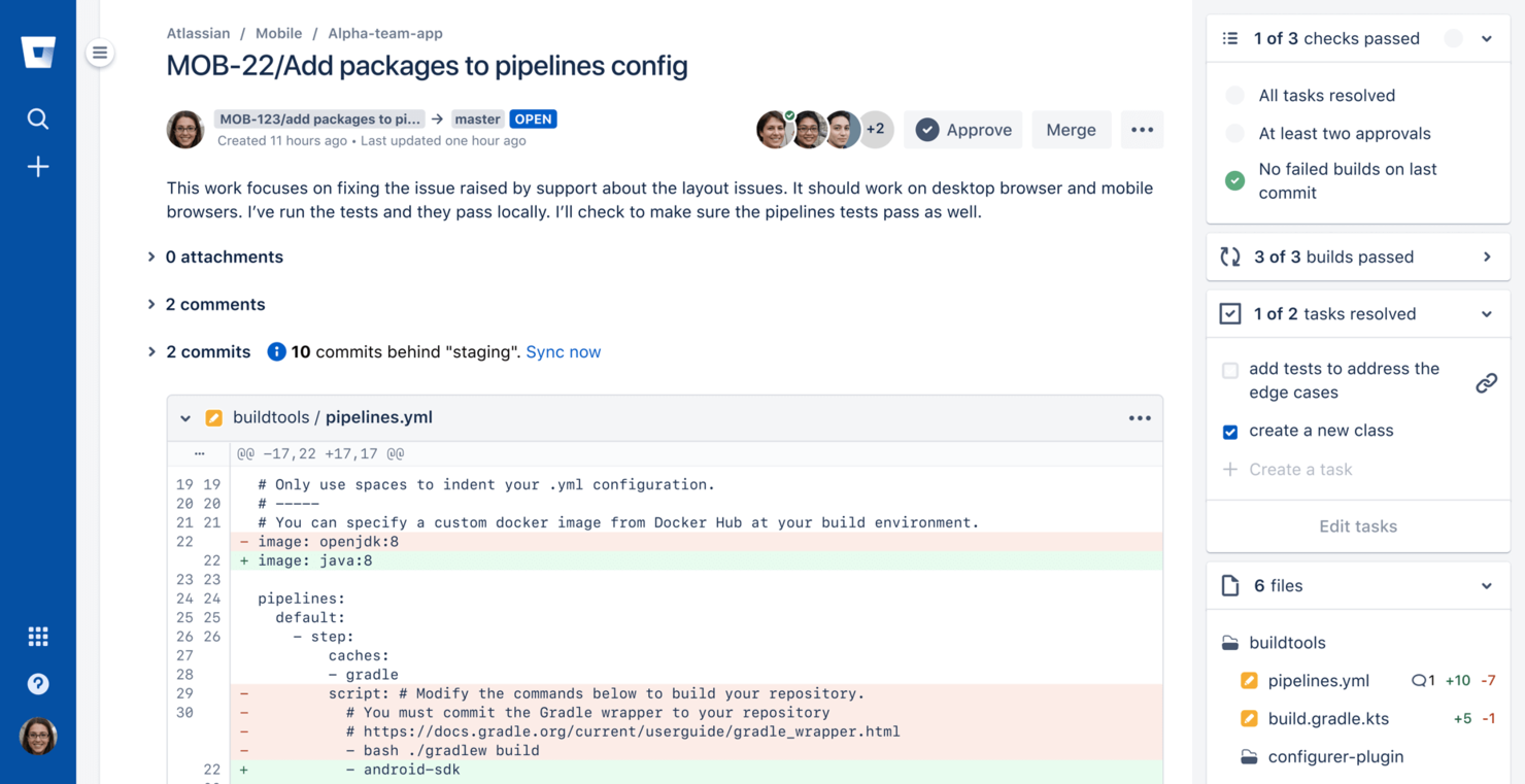 Bitbucket screenshot - 15 meilleurs outils de développement logiciel passés en revue pour 2026