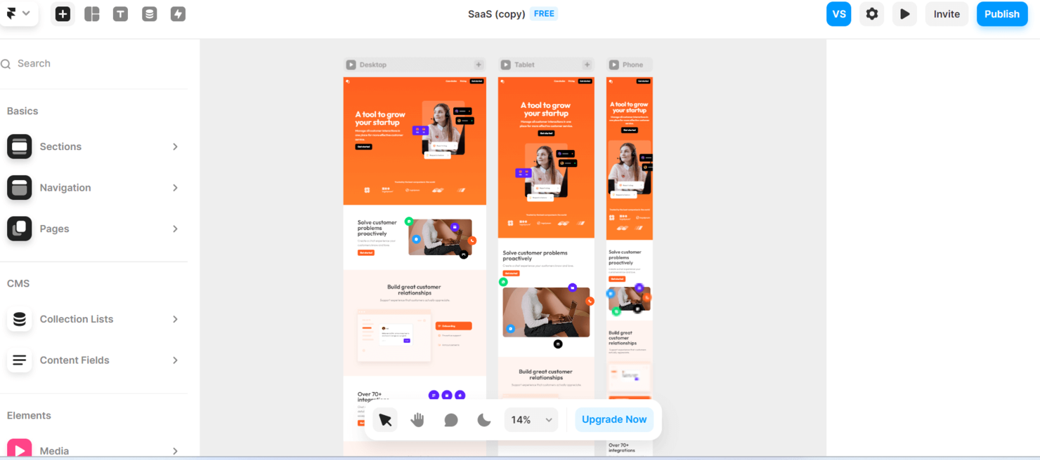 Framer screenshot - 12 meilleurs logiciels de développement de sites web pour 2026